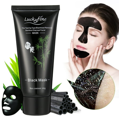 LuckyFine 60g Blackhead Remover Deep Cleansing Purifying Peel Off Acne Black Mud Face