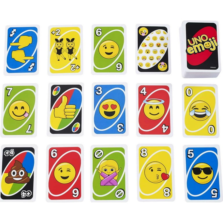 UNO Emoji Card Game For 2 to 10 Players 