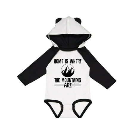 

Inktastic Home is Where the Mountains Are Gift Baby Boy or Baby Girl Long Sleeve Bodysuit