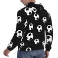 thumbnail image 3 of Hoodies for Men - Cute soccer balls black Long Sleeve Comfrt Men'S Fashion Hoodies & Sweatshirts, Sweatshirts for Men Hoodies Pullover Clothing Clothes with Pouch, 3 of 7