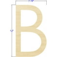 thumbnail image 2 of Pack of 1, 12 Inch x 1/4 Inch B Wood Letters in The Century Gothic Font for Wood Craft Project, Children or Adult Art Work, Home and Holiday Décor and DIY Fun, Made in USA, 2 of 2