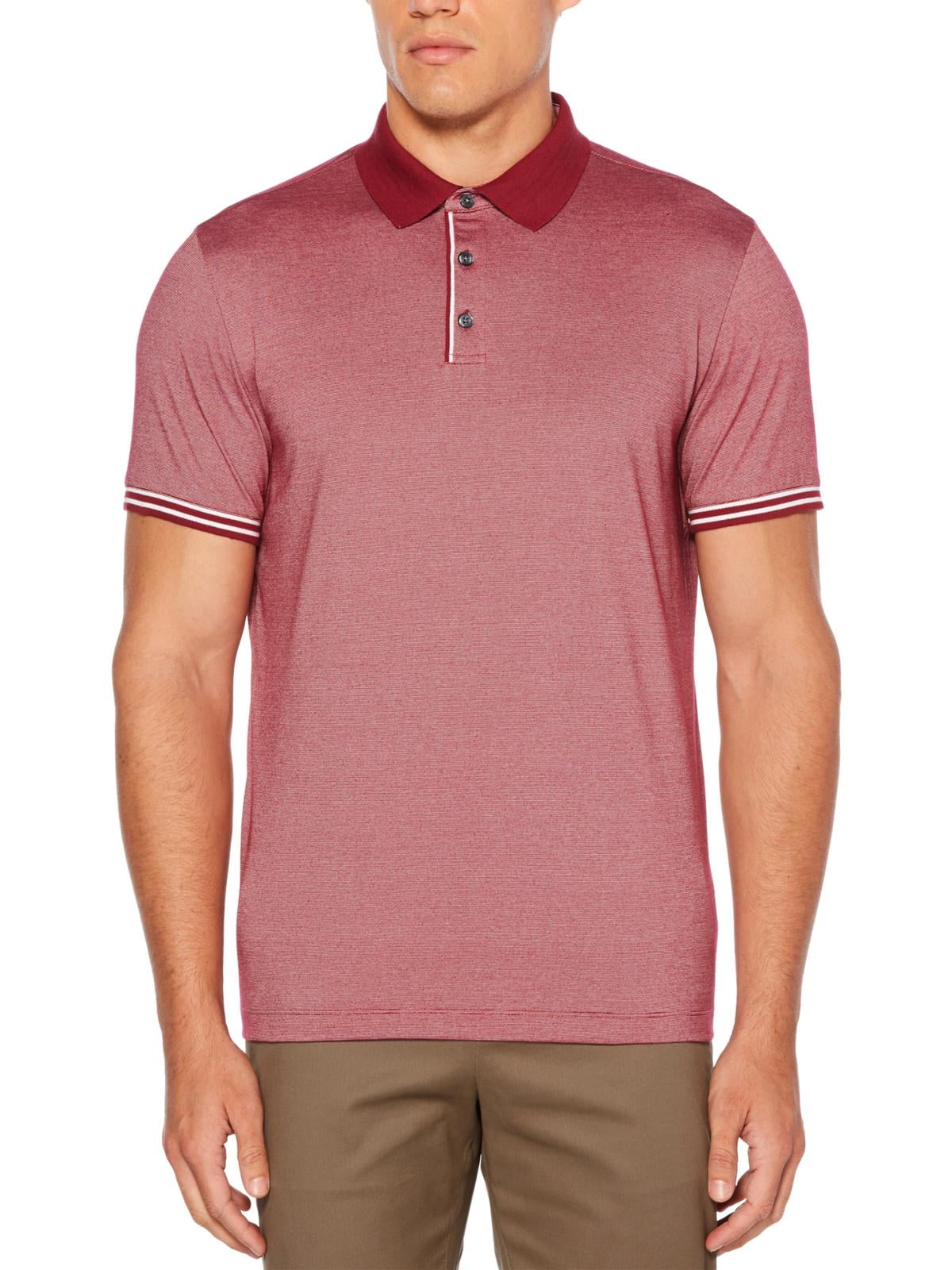 Perry Ellis - Perry Ellis Mens Colorblocked Breathable Polo Shirt Red L ...