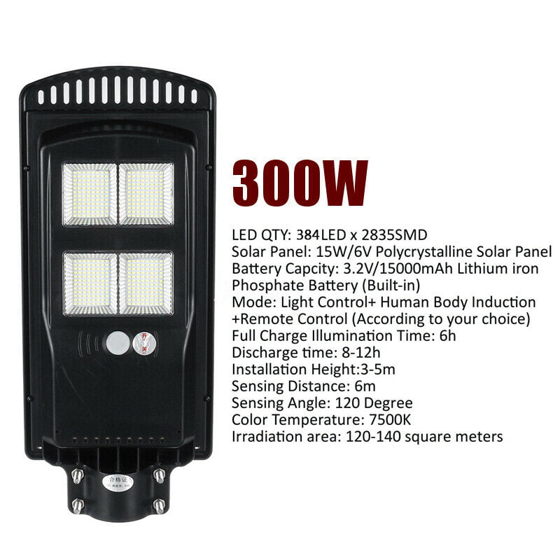 45000LM 450W 576 LED Wall Street Light Solar Panel Outdoor Garden Lamp+Control 