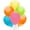 Tropical Assortment, variant on PMU 12 Inch Round Neon Assortment Latex Balloon Pkg/12