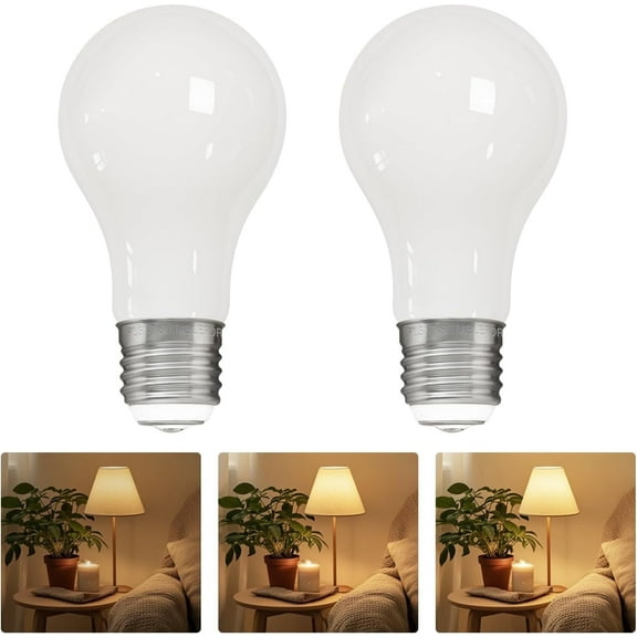 LUZIXIBO 3 Way LED Light Bulbs, A21 LED Light Bulb E26 Standard Base, 40W 60W 100W Equivalent, 3-Way Dimmable A21 LED Light Bulbs, 400-800-1500 Lumens, 3000K Soft White, 2 Pack