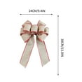 2025 New Christmas Tree Top Large Bow Nine Ears Imitation Fabric