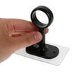 thumbnail image 4 of Homoyoyo 2 Pairs Self Adhesive Curtain Rod Brackets No Drill Ceiling Mount Black Easy Install Strong Hold, 4 of 8