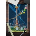 thumbnail image 3 of Seattle, Washington, Space Needle Worlds Fair, Vintage Travel Advertisement (12x18 Wall Art Poster, Room Decor), 3 of 3