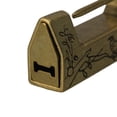 thumbnail image 4 of BQLZR Zinc Alloy Vintage Antique Chinese Old Style Bird Carved Padlock Key Lock, 4 of 5