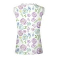 thumbnail image 5 of Blusa de encaje sin mangas con cuello en V para mujer de moda Camiseta con estampado floral Tops sueltos Pompotops  hkajfhjk463808, 5 of 5