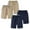 Khaki 1PCS & Navy 1PCS, variant on XEGLSBU 2 pack Boys Shorts Size 12-18 Months Boy's Summer Khaki Shorts Comfort and Casual Elastic Waistband Formal School Pants Suitable for Kids and Teen Light and Soft Size 8-9 Years