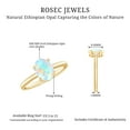 thumbnail image 5 of Rosec Jewels Oval Cut Ethiopian Opal Solitaire Ring, October Birthstone Ring (5X7 mm), 10K Yellow Gold, US 8.50, 5 of 9