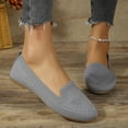 thumbnail image 5 of Nrmvnmi Women's Loafers Mesh Knit Shoes Round Toe Low Wedge Comfort Soft Slip on Walking Flats Shoes Gray Mothers Day Gifts, 5 of 8
