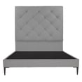 thumbnail image 2 of Base Cama Slim Matrimonial Dicasa con Cabecera Ikki Gris, 2 of 7