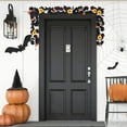 thumbnail image 5 of Moocorvic Thanksgiving Fall Black Pumpkin Garland 5.74 FT, with Orange Pumpkins Berries Autumn Leaf Vines Table Decoration for Party Mantle Indoor, 5 of 7