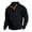 Black, variant on hotojiny Men's Sweatshirts Half Button up Fashion Pullover Casual Long Sleeve Stand Collar Soild Color Shirt