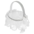 thumbnail image 7 of PENIKOKO White Fairy Flower Basket, 1 Piece Polyester Floral Arrangement Holder for Home Decor, 7 of 7
