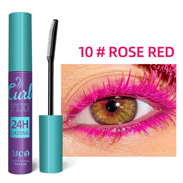 Rímel esbelto colorido impermeable, secado rápido, extensión de pestañas, maquillaje Multicolor, escenario y rendimiento, Makeu (10