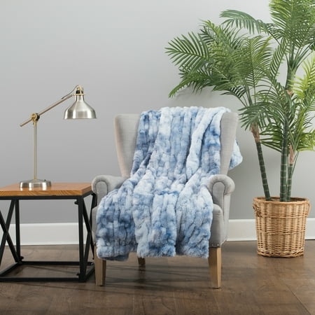 Ayesha Curry Blue, White, Multi-Color Polyester Throws, 50"x 60"