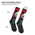 thumbnail image 4 of Rateoe Red Black Eastern Panda Warrior Compression Socks for Women and Men 20-30mmHg-Circulation Support Socks Knee High Nurse Pregnant Running Medical and Travel Athletic, 4 of 7