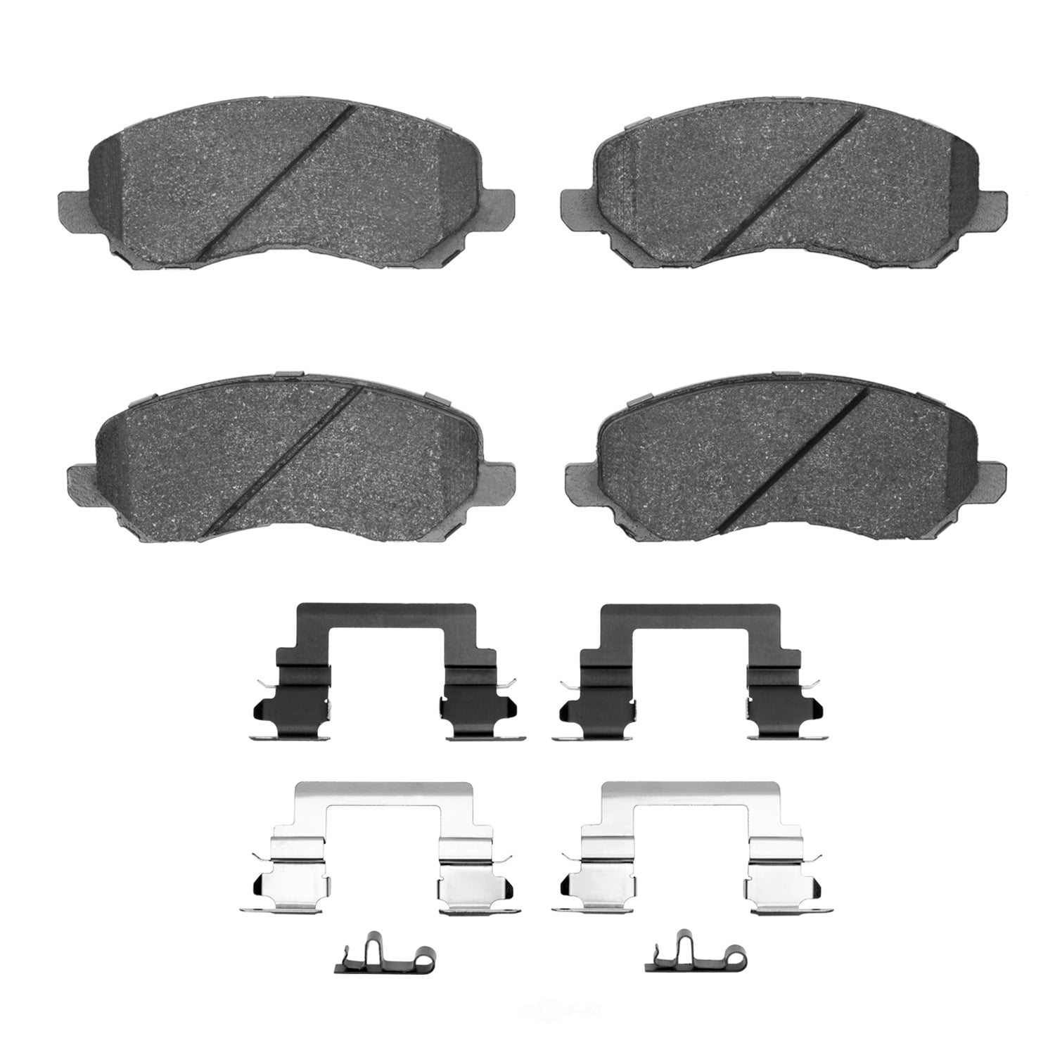 Dynamic Friction Company 1552-0866-01 DFC 5000 Advanced Brake Pads - Semi Metallic and Hardware Kit
