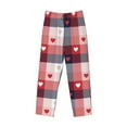 thumbnail image 4 of Xecao Heart Plaid Men's Straight Lounge Pajama Pants: The Ultimate in Comfortable Sleepwear, 4 of 9