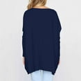 thumbnail image 3 of MPWEGNP Oversized T Shirts for Women Tunic Tops to Wear with Leggings Long Sleeve Fall Sweaters Dressy Tops Navy XL, 3 of 7