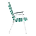 thumbnail image 2 of 2Pcs Steel Tube PP Webbing Bearing 120Kg Folding Beach Chair Light Green Strip, 2 of 22