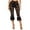 Black, variant on Elegant Women's Cropped Pants with Sheer Lace Detailing for Fashionable Daily Wear and Loose Fit Lounge Comfy Fall Winter Trousers