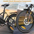 thumbnail image 5 of Gocio 20" Folding Electric Bike, Electric Bicycle with Double Shock Absorption 500W EbikeProfessional 7 Speed Electric Commuter Bike Ebike for Adult 374.4WH Electric Bike, 5 of 8