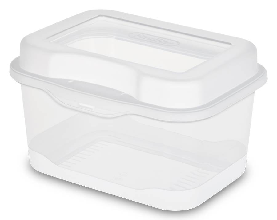 12) Sterilite 18018612 Micro Flip Top Latching Storage Box Card