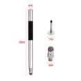 thumbnail image 2 of Amdohai 2-in-1 Stylus Pen with Conductive Head and Disc Universal Touchscreen Pen for All Capacitive Touchscreens Cell Phones Tablets Pack of 2pcs Black&Silver, 2 of 7