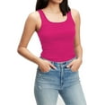 thumbnail image 4 of Efit 3-12 Pack Mixed Colors Women 100% Cotton Basic Ribbed Tank Top Sleeveless Shirts, 4 of 5