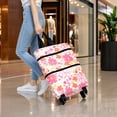 thumbnail image 5 of Portable Rolling Grocery Shopping Bag, Foldable Wheeled Market Tote with Zipper Pockets, Waterproof Utility Cart for Supermarket Vegetable Runs, Collapsible Errand Cart with Wheels for Home, Style C, 5 of 7