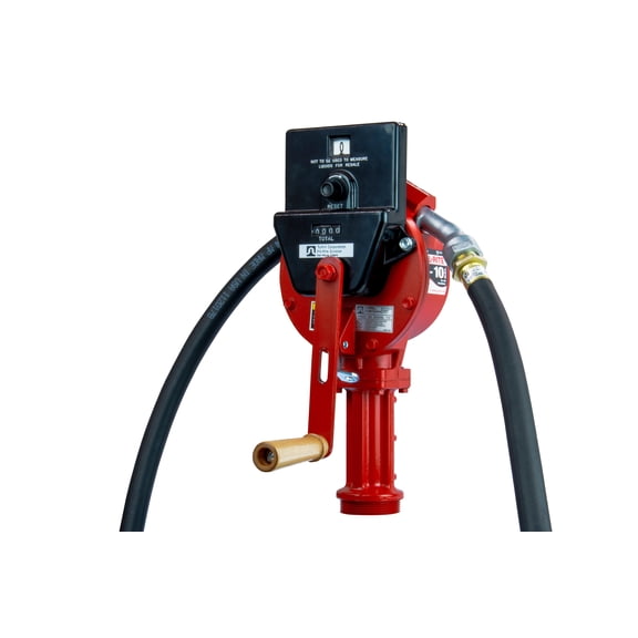 Fill-Rite Rotary Drum Pump FR112AC - 13 Oz Per Stroke, Manual, Red, Cast Iron Aluminum