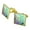 Gold, variant on Opal Gemstone Picture (Image Only) Square Cufflink Set - Silver or Gold
