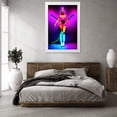 thumbnail image 3 of Stephen Chambers 23x32 White Modern Wood Framed Wall Art Titled - Neon Venus 13, 3 of 6