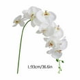 Yeetfub Artificial Orchid Stems PU Real Touch White Orchid Flowers Faux Butterfly Orchid for