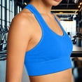 thumbnail image 6 of Rhuody Womens Tank Tops Racerback U Neck Sports Cropped Tanks Wire Free Built In Bra Soft Layering Tops For Yoga Gym Classic Wear 4Xl Blue, 6 of 7