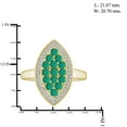 thumbnail image 4 of JewelersClub 4.00 Carat T.G.W. Emerald And White Diamond Accent 14k Gold Over Silver 3-Piece Marquise Jewelry Set, 4 of 7