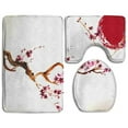 thumbnail image 1 of ABPHQTO Arbol de flor de cereza Juego de alfombras de baño de 3 piezas Alfombra de baño Alfombra de contorno y tapa de inodoro ABPHQTO Cont-CHAPPLE-37304, 1 of 2