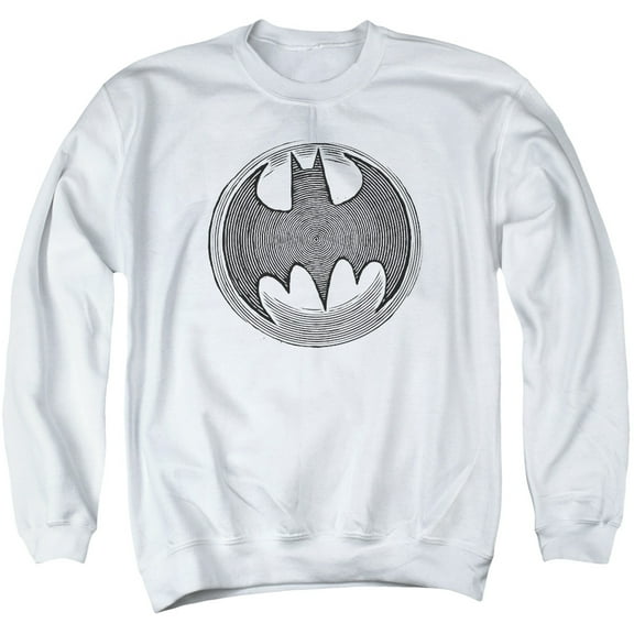 Batman Knight Knockout Adult Crewneck Sweatshirt White