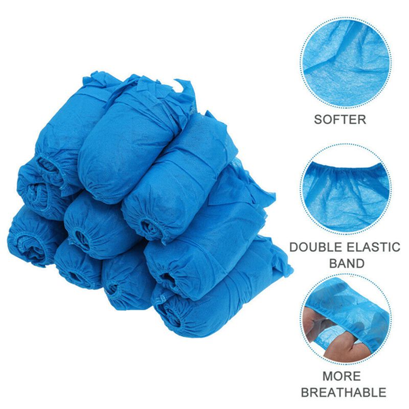 PWFE 100pcs Disposable Shoe Covers Nonwoven Fabrics Boot NonSlip