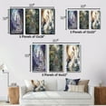 thumbnail image 4 of Designart "Stylish Girl Striking a Pose III" Woman Romantic Framed Wall Art Set Of 3 - Cream Woman Romantic Frame Canvas Set For Living Room Decor, 4 of 7