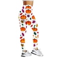 thumbnail image 7 of Halloween Leggings for Women Elastic High Waist Funny Pumpkin Ghost Print Tights Pants Workout Yoga Pants, 7 of 7