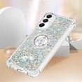 thumbnail image 5 of Glitter Clear Sparkly Bling Case for Samsung Galaxy A05s, Flowing Liquid Quicksand Cover with Diamond Ring Holder Case for Samsung Galaxy A05s  Silver, 5 of 14