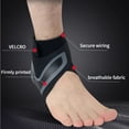 thumbnail image 4 of 1 PC Sport Ankle Stabilizer Brace Compression Ankle Support Tendon Pain Relief Strap Foot Sprain Injury Wraps Running Basketball (White-Left foot,S), 4 of 6