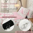 thumbnail image 6 of Homewish Red Drippy Baseball Stitch Print Zipper Full Size Comforter Sets with Fitted Sheet and 2 Pillowcases,Sports Monogram Zipper Bedding Set For Kids Boys And Girls,Reversible,4-Piece, 6 of 7