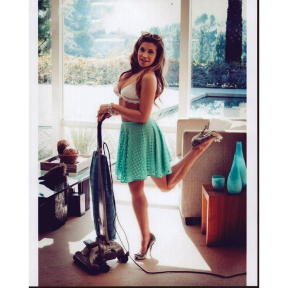 Danielle Fishel In Aqua Skirt And Bra With Vacuum Photo Print (8 x 10) - Item # MVM54453