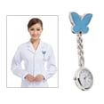 thumbnail image 4 of Moda batería enfermera fob reloj flor cara fob bolsillo reloj de Azul claro Zulema  Reloj de bolsillo de enfermera para mujer, 4 of 8